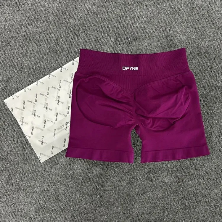 DFYNE (full color original label) Amazon's popular three-section waist sports running fitness high-waist butt-lifting yoga shorts.