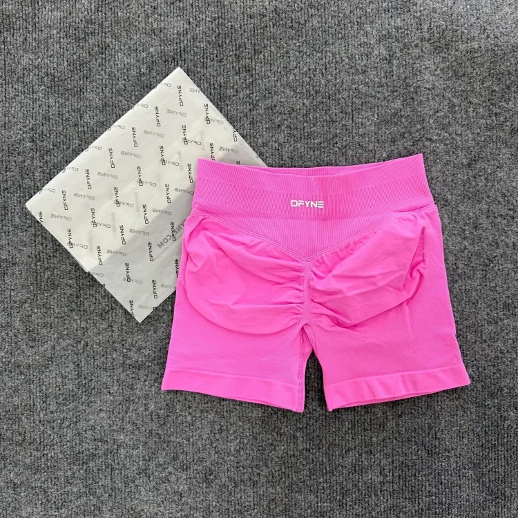 DFYNE (full color original label) Amazon's popular three-section waist sports running fitness high-waist butt-lifting yoga shorts.