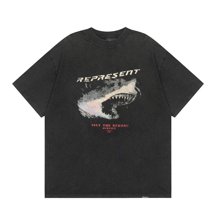 American T-shirt Men's Summer Round Neck T-Shirt Re