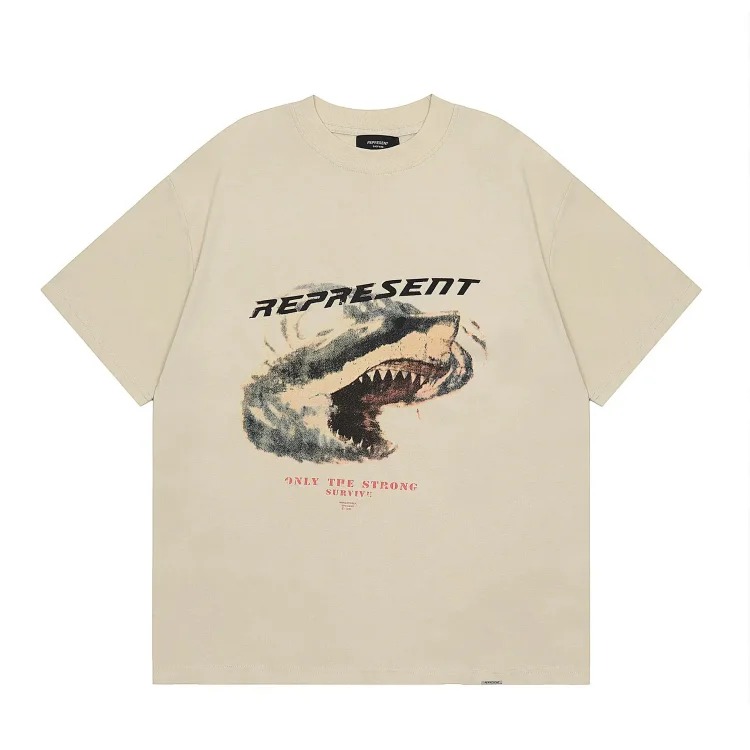 American T-shirt Men's Summer Round Neck T-Shirt Re