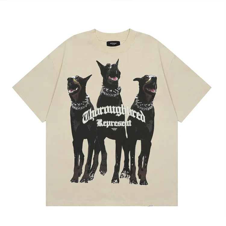 American T-shirt Men's Summer Round Neck T-Shirt Re