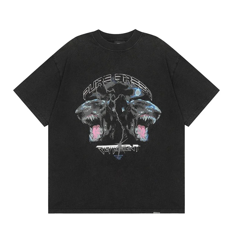 American T-shirt Men's Summer Round Neck T-Shirt Re