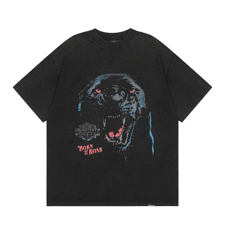 American T-shirt Men's Summer Round Neck T-Shirt Re