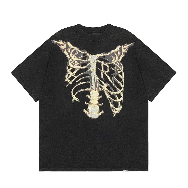 American T-shirt Men's Summer Round Neck T-Shirt Re