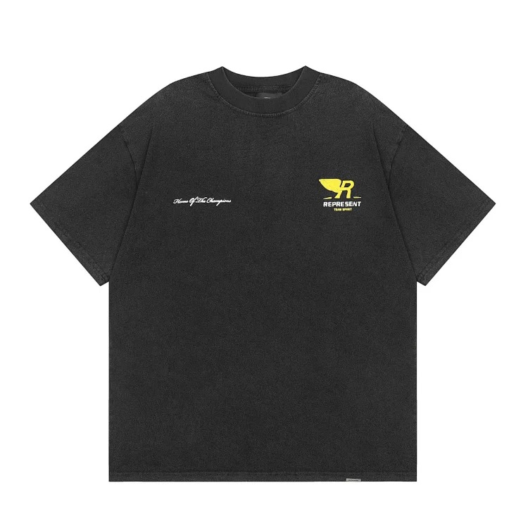 American T-shirt Men's Summer Round Neck T-Shirt Re