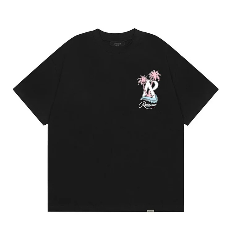 American T-shirt Men's Summer Round Neck T-Shirt Re