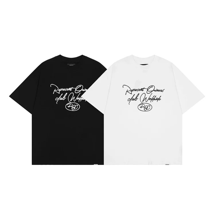 American T-shirt Men's Summer Round Neck T-Shirt Re