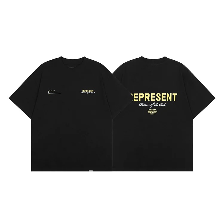American T-shirt Men's Summer Round Neck T-Shirt Re