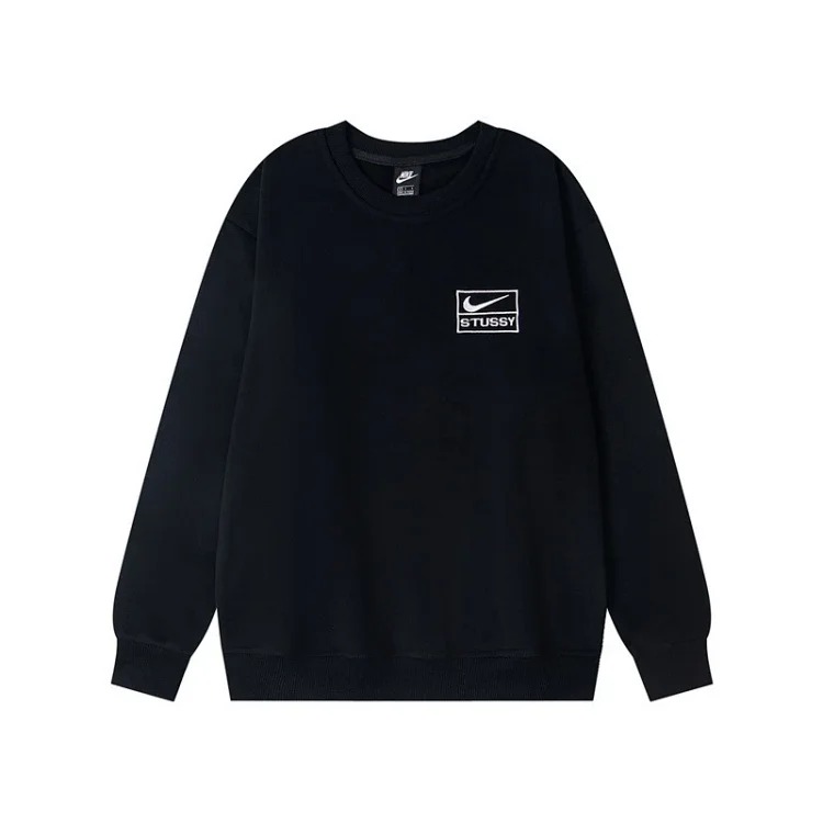 Black 8 niche letters embroidered logo casual loose mens and womens couple sweatshirts(pic15) Black 8 niche letters embroidered logo casual loose men's and women's couple sweatshirts