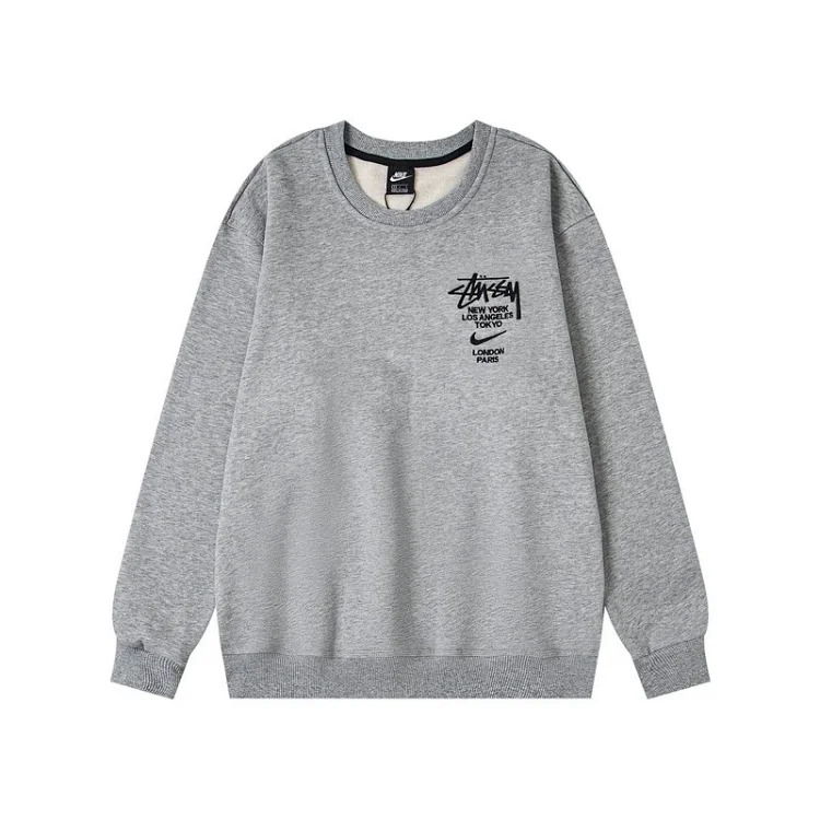 Black 8 niche letters embroidered logo casual loose mens and womens couple sweatshirts(pic21) Black 8 niche letters embroidered logo casual loose men's and women's couple sweatshirts