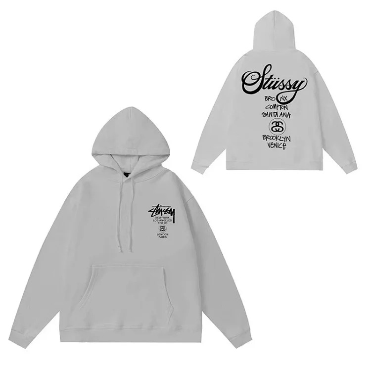 Black 8 niche letters embroidered logo casual loose mens and womens couple sweatshirts(pic34) Black 8 niche letters embroidered logo casual loose men's and women's couple sweatshirts