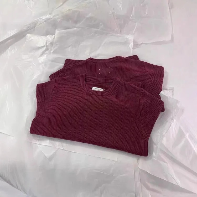Majia square sweater men's trendy brand fashion simple solid color couple's winter image 3