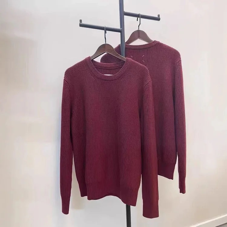 Majia square sweater men's trendy brand fashion simple solid color couple's winter image 5