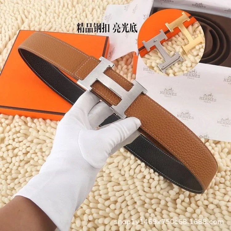 Belts for men and girls, cowhide trouser belts, plaid full leather trouser belts, double-sided genuine leather belts