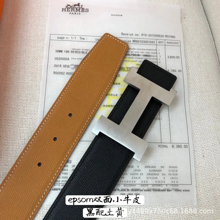 Belts for men and girls, cowhide trouser belts, plaid full leather trouser belts, double-sided genuine leather belts