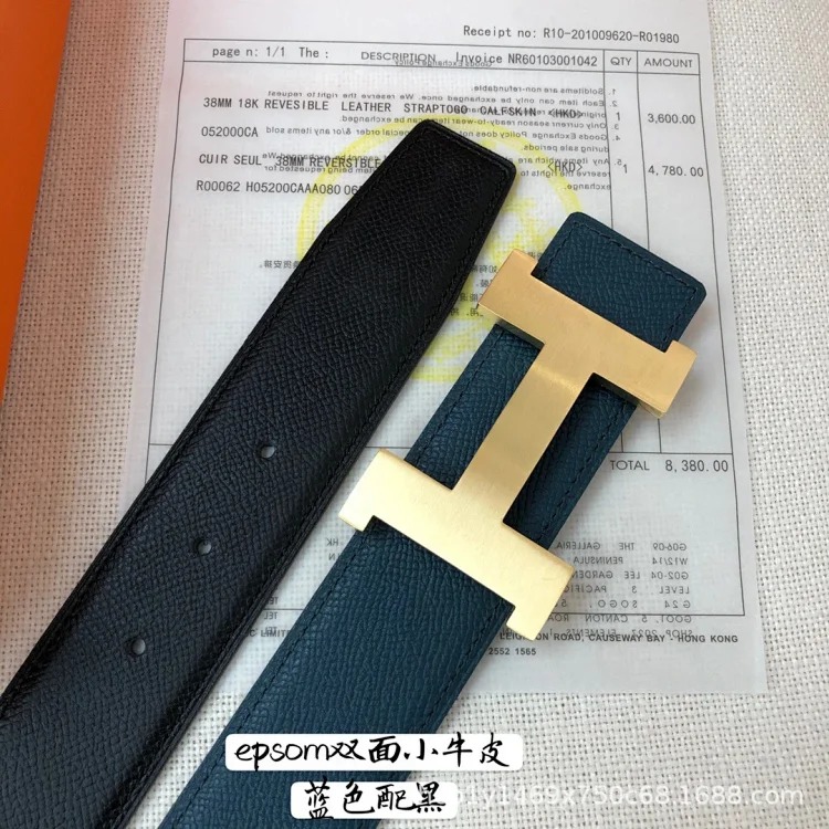 Belts for men and girls, cowhide trouser belts, plaid full leather trouser belts, double-sided genuine leather belts