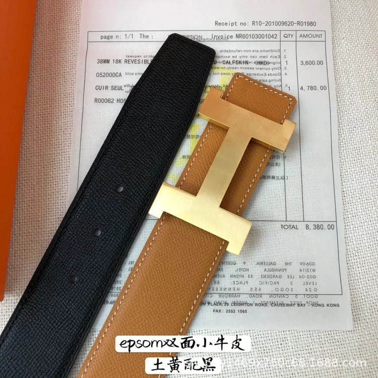 Belts for men and girls, cowhide trouser belts, plaid full leather trouser belts, double-sided genuine leather belts