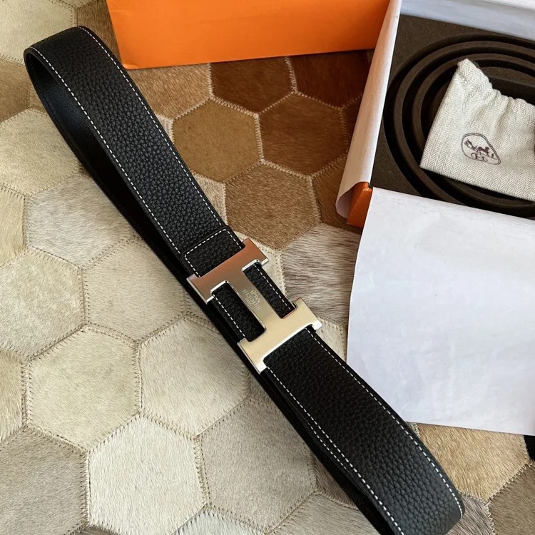 Belts for men and girls, cowhide trouser belts, plaid full leather trouser belts, double-sided genuine leather belts