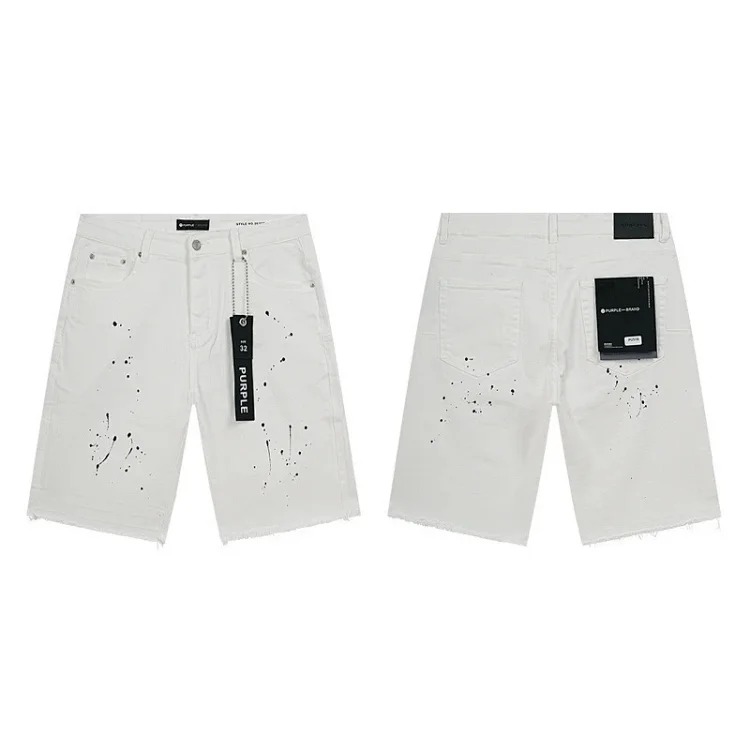 Foreign trade new real-shot spot beauty trendy high street casual ripped hole slim fit men and women couples washed denim trousers with slight flares