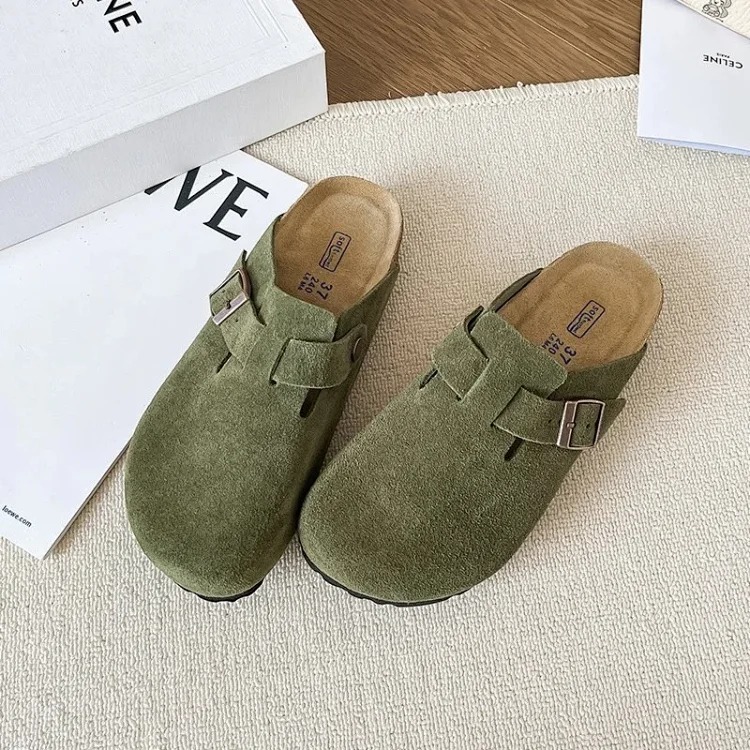 Genuine leather slippers