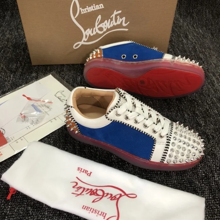 OG1 red sole rivet casual shoes for men and women, same style