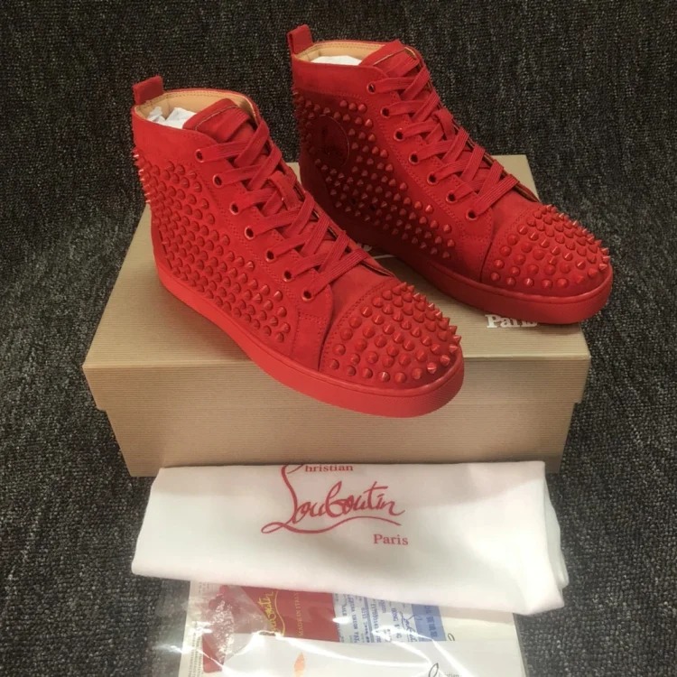 OG1 red sole rivet casual shoes for men and women, same style