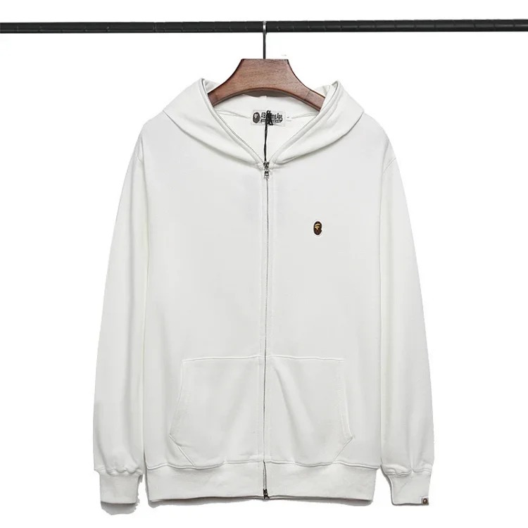 Cardigan zipper jacket simple embroidered men's and women's couple jacket ba