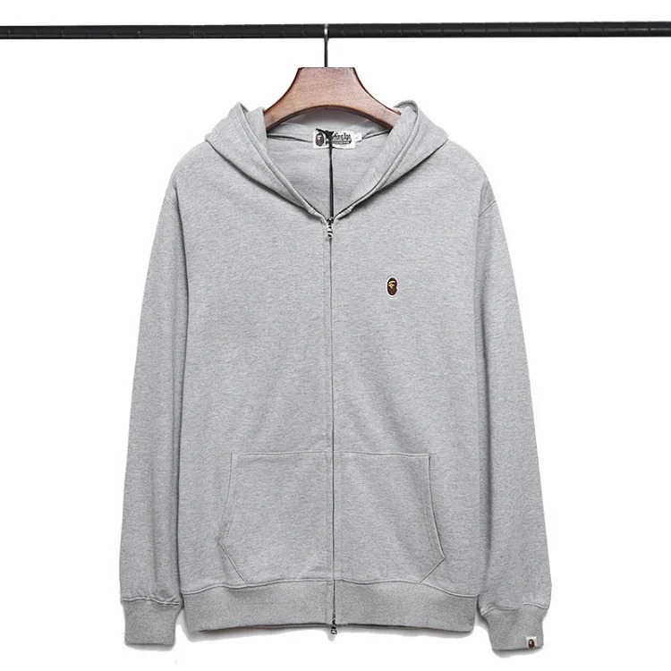 Cardigan zipper jacket simple embroidered men's and women's couple jacket ba