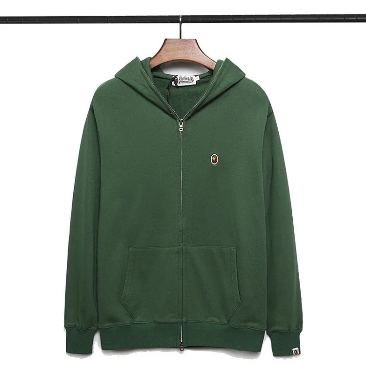 Cardigan zipper jacket simple embroidered men's and women's couple jacket ba