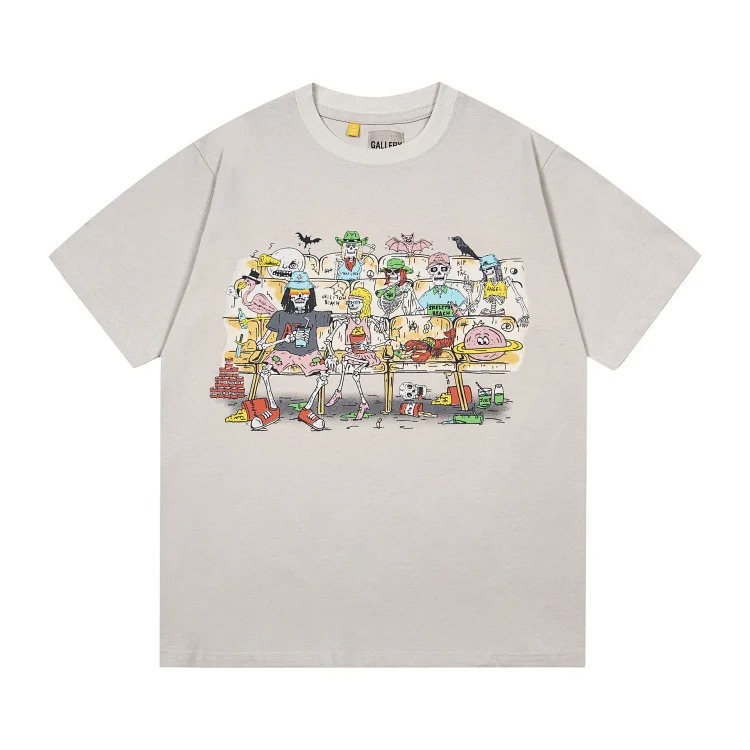 Creative printing European and American super popular brand loose T-shirt Ga