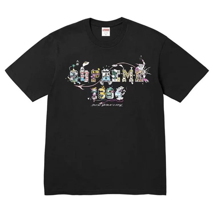 Classic unisex loose and versatile letter T-shirt image 34