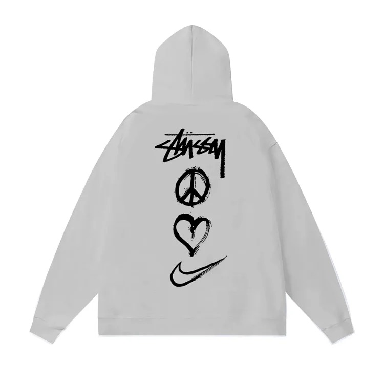 Cardigan zipper hooded sweatshirt loose casual sports couple coat hoodie