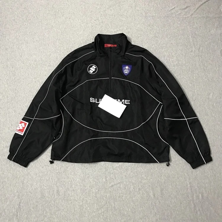 Functional windbreaker hooded jacket drawstring sports football
