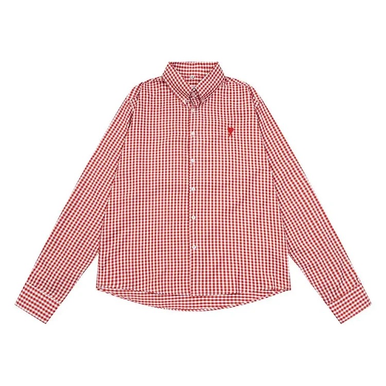 Love embroidered cotton shirt for men and women