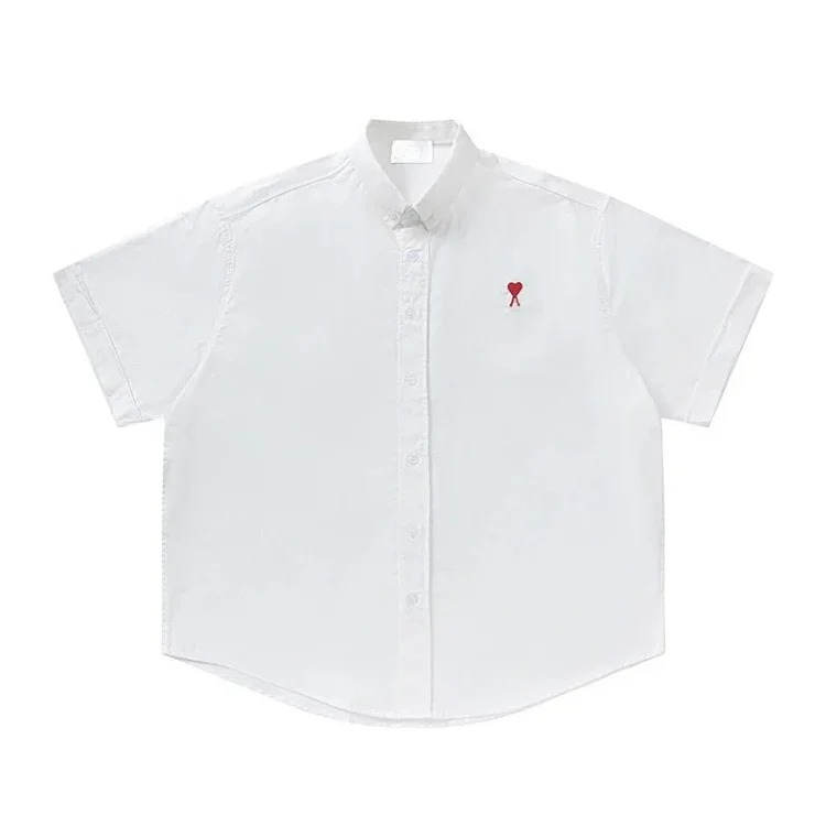 Love embroidered cotton shirt for men and women