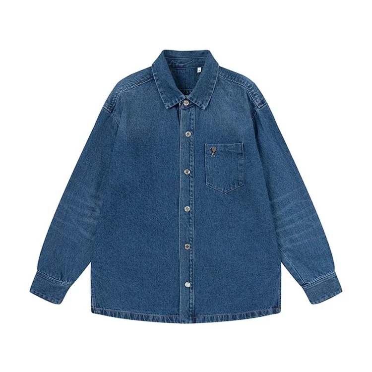 Love embroidered cotton shirt for men and women