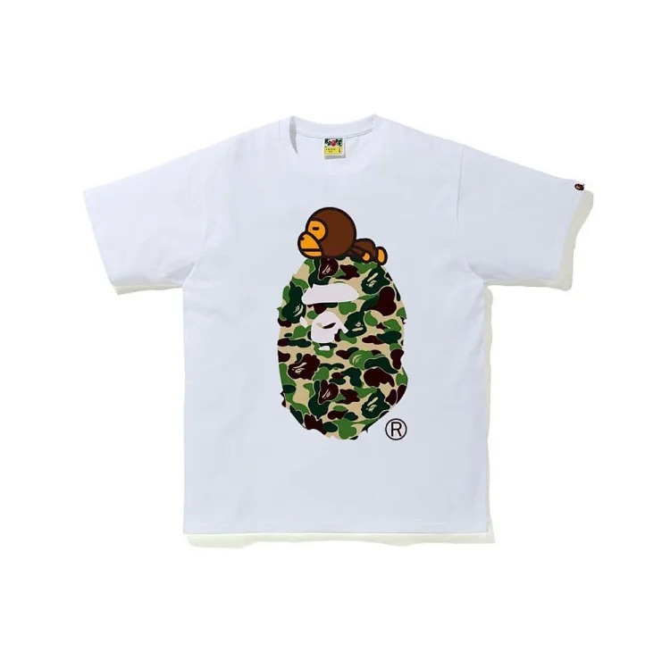 Camouflage print round neck short-sleeved casual T-shirt for men and women