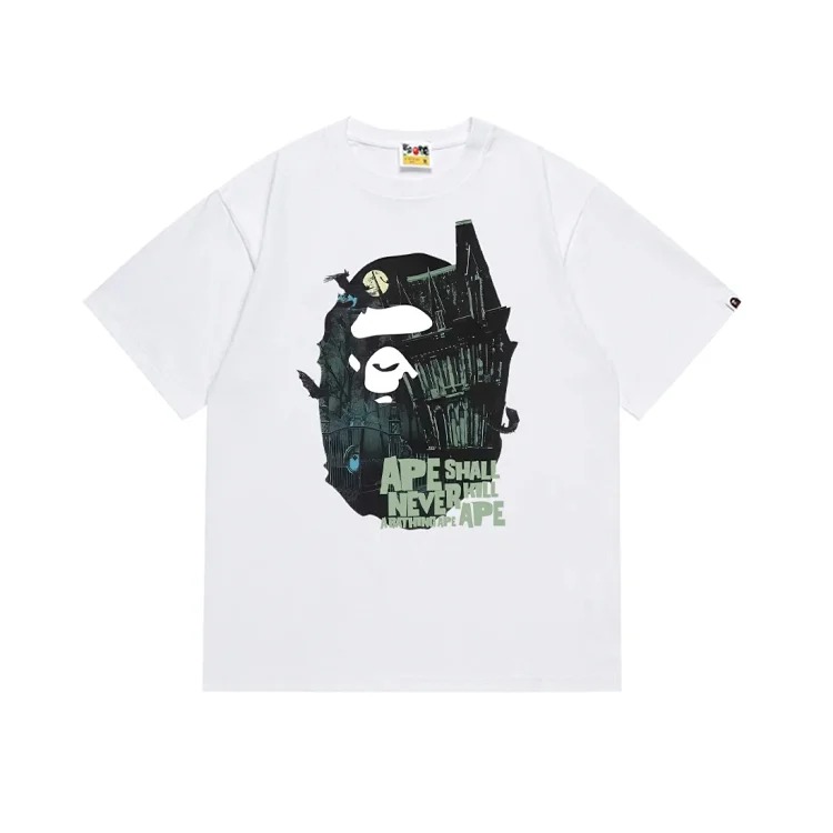 Camouflage print round neck short-sleeved casual T-shirt for men and women