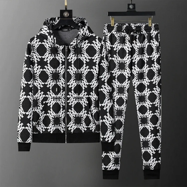Cross-border casual sports sweatshirt suit European station zipper cardigan jacket 26 spring, autumn and winter two-piece set correct version