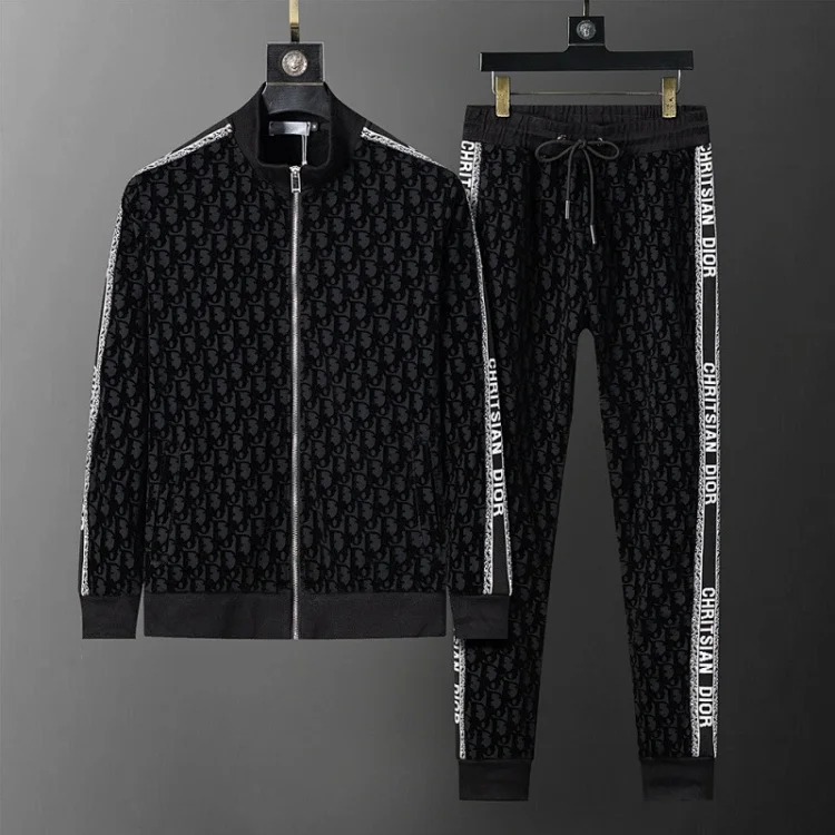 Cross-border casual sports sweatshirt suit European station zipper cardigan jacket 26 spring, autumn and winter two-piece set correct version