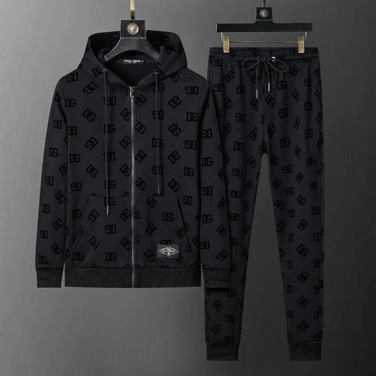 Cross-border casual sports sweatshirt suit European station zipper cardigan jacket 26 spring, autumn and winter two-piece set correct version
