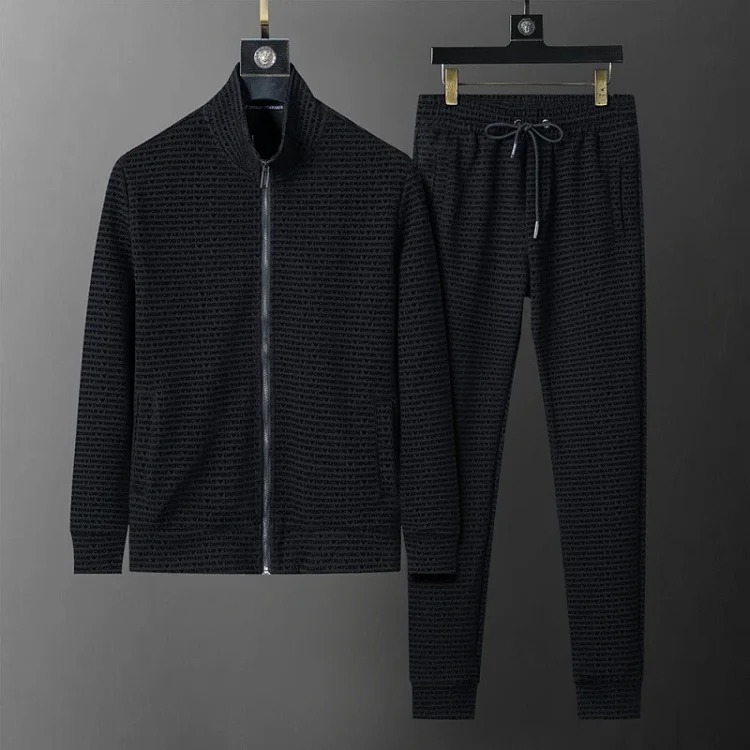 Cross-border casual sports sweatshirt suit European station zipper cardigan jacket 26 spring, autumn and winter two-piece set correct version