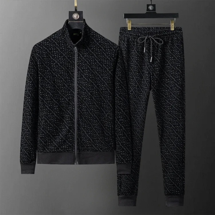 Cross-border casual sports sweatshirt suit European station zipper cardigan jacket 26 spring, autumn and winter two-piece set correct version