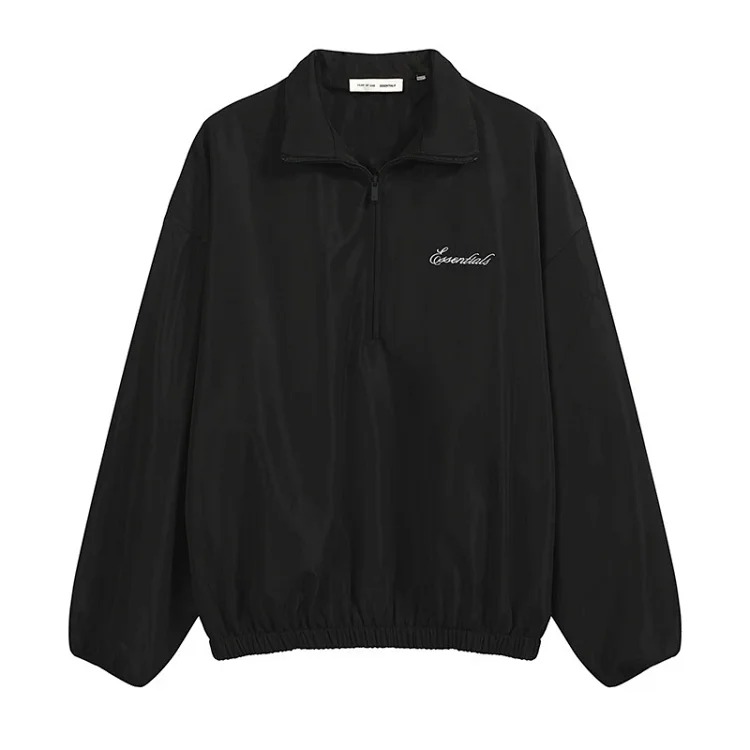 Laminated high street loose zipper jacket windbreaker casual jacket og