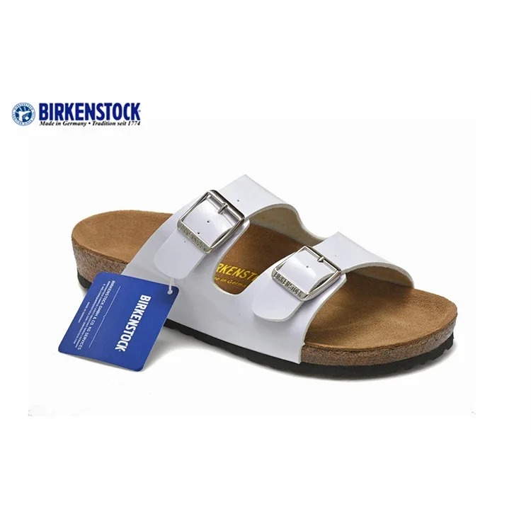 Genuine leather cork sole half-pack platform sandals and slippers