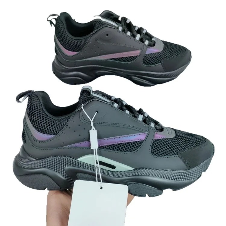 High of B22 men's and women's sports shoes, cowhide, breathable mesh, contrasting color laces, reflective, comfortable, lightweight, large size old