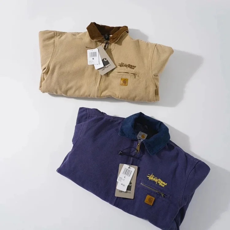 Joint second-hand style J97 washed canvas jacket for men and women
