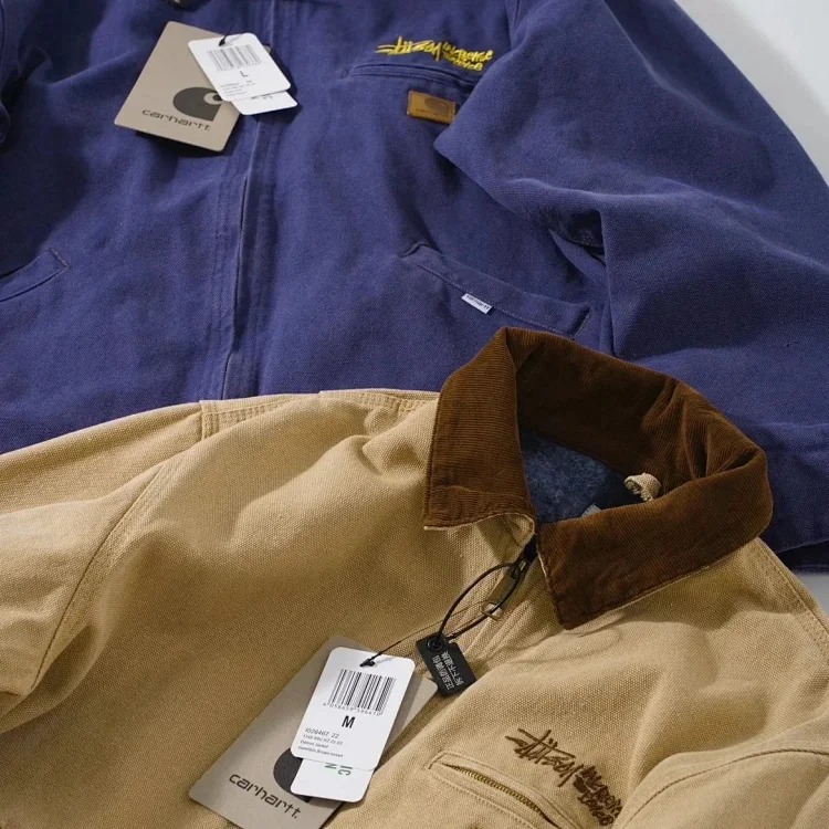 Joint second-hand style J97 washed canvas jacket for men and women