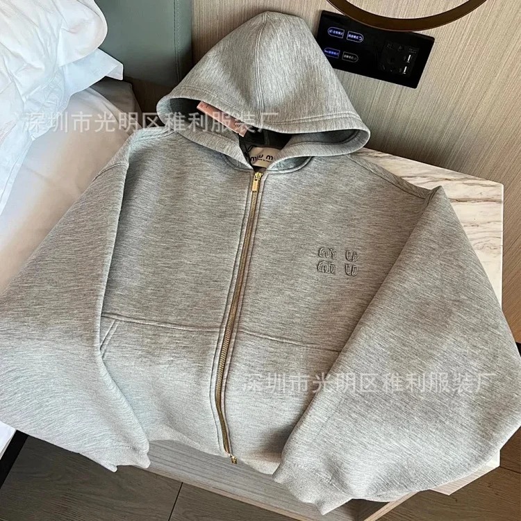 M's hooded cardigan loose hooded jacket