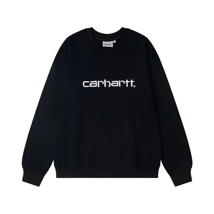 Classic heavy industry embroidery casual round neck loose couple terry hooded sweatshirt for men Ca